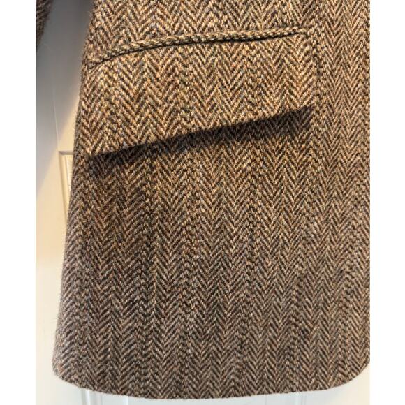VTG Gurtex Harrris Tweed hand woven wool blazer brown medium - Picture 8 of 12